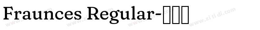Fraunces Regular字体转换